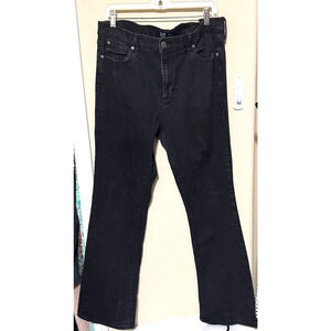 GAP Boot cut Black Jeans Sz 16/33R women's denim stretch high rise waisted